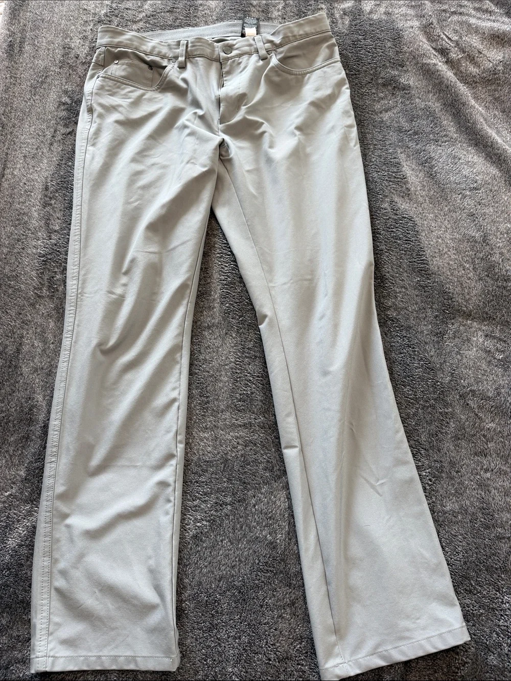 Greg Norman Collection Light Gray Chinos - Straight Leg